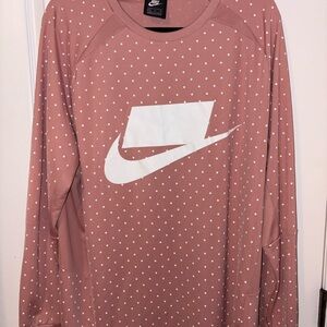 Nike Men’s Fit Pink Polka Dot NSW Long Sleeve